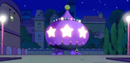 Himespetchi's house/spaceship settled in Dream Town [Episode 3, Tamagotchi! Yume Kira Dream]