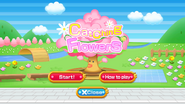 Catching Flowers title screen as it appears in spring