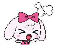 LINE sticker of frustrated Yumemitchi