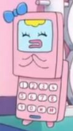 Manenetchi standing up, showing her dial buttons (Episode 4)