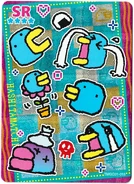 Tamagotchi Paradise Happy Collection Card 018 (Possibly Hashitamatchi dressed as Kusatchi)
