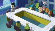 The scientists having a meeting in Tamagotchi: Happiest Story in the Universe!