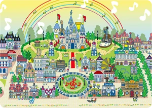 The map of Melody Land on .