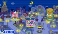 Nighttime map of Tamagotchi Town