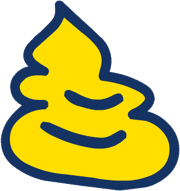 Modern artwork of poo