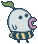 Sprite artwork for the Green Servant from Tamagotchi Corner Shop 2