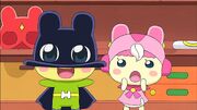 Mametchi in a Black Hat Costume (Season 4 Episode 28)