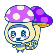 Wearing a mushroom costume