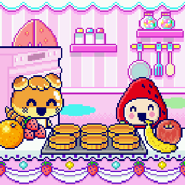 Cornetchi and Ichigotchi making fruit tarts