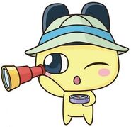 Mametchi as an explorer.