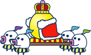 The Royal Servants carrying the Gotchi King