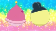 Himespetchi imagining herself and Mametchi as eggs