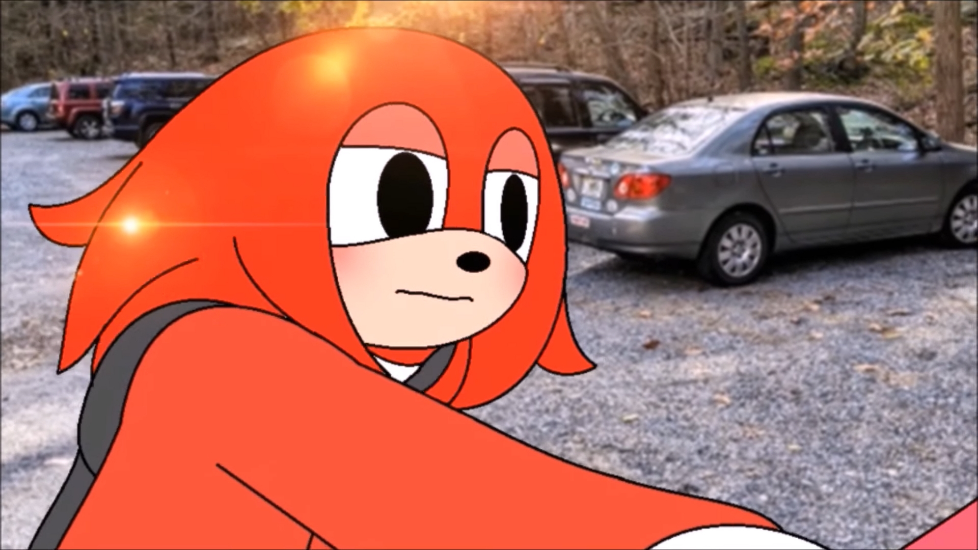 sonic pees on knuckles