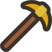 Golden pickaxe - "Mine for valuable resources."