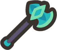 Diamond axe - "Aesthetic only."