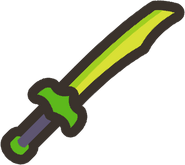 Emerald katana - "Aesthetic only."
