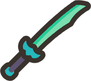 Diamond katana - "Aesthetic only."