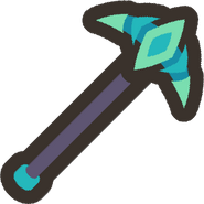 Diamond pickaxe - "Aesthetic only."