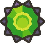 Big emerald spike - "Aesthetic only."