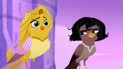 Кассандра и Рапунцель в виде птиц