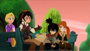Varian on a trip with Rapunzel, Angry, and Catalina