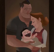 A painting of Varian and his parents in Quirin's room