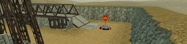 Красный флаг и мост