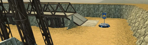 Синий флаг и мост