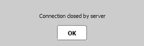 Connection closed by server