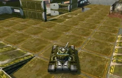 Вид синей базы от танка