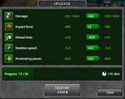 Micro-upgrades popup Railgun M2