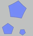 The alpha pentagon, the beta pentagon and the pentagon.