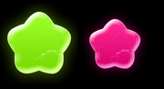 The pink star and the green star.
