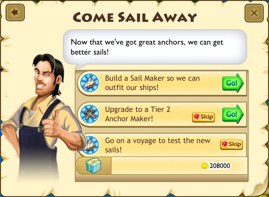 Come Sail Away Tap Paradise Cove Wiki Fandom
