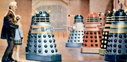 The Daleks confront Dr. Who and Susan