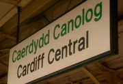 Cardiff Central sign