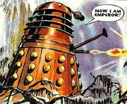 Zeg declares himself the new Emperor. (:  [+]unclear authorship, The Daleks comics (City Magazines, 1965)