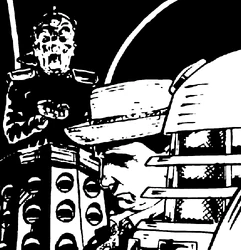 Davros mocks the Doctor for having believed his claim that he was prepared to give a sense of morality to his new Daleks.