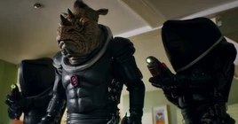 Judoon at Ruth's flat