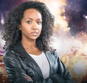 Ng with her arms crossed