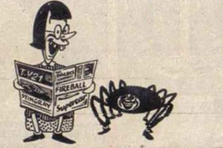 An illustration which accompanied the rhyme, showing the two characters reading 