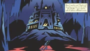 approaches the Sisyphean Society's subterranean mansion. (:  [+]Scott Gray, DWM Comics (Marvel Comics, 2001)