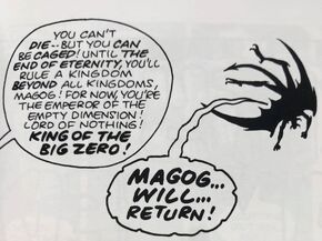  is imprisoned in the empty dimension