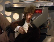 The Doctor shares sweets with K9. (:  [+]David Agnew, Doctor Who season 15 (BBC1, 1978)