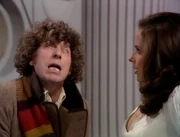 The Doctor pretends to be corrupted to frighten Romana. (:  [+]Bob Baker and Dave Martin, Doctor Who season 16 (BBC1, 1979)