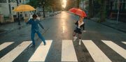 Doctor and Ruby Dancing in the Rain