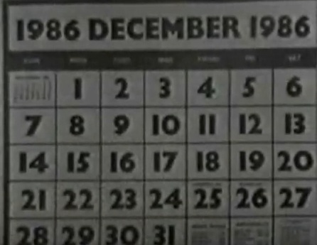 1986 calendar