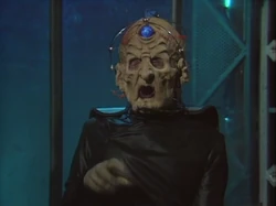 Davros flabbergasted.jpg (1.67 MB) Davros sputters and whimpers wildly upon hearing that the Daleks lost the Dalek-Movellan War.