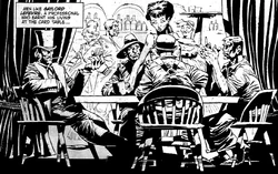 Gaylord Lefevre plays a game of cards in a paddle steamer.