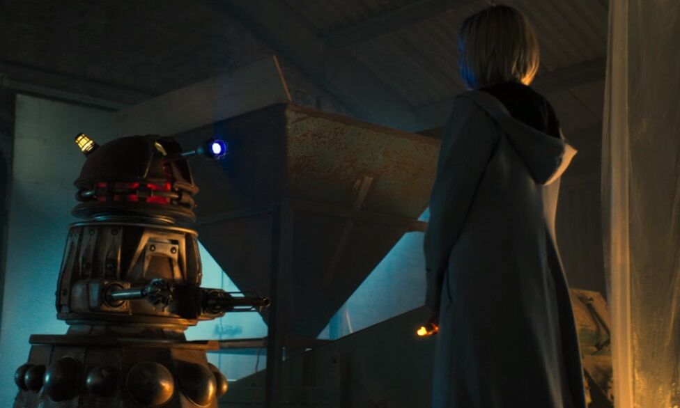 Thirteenth Doctor and a Dalek.jpg